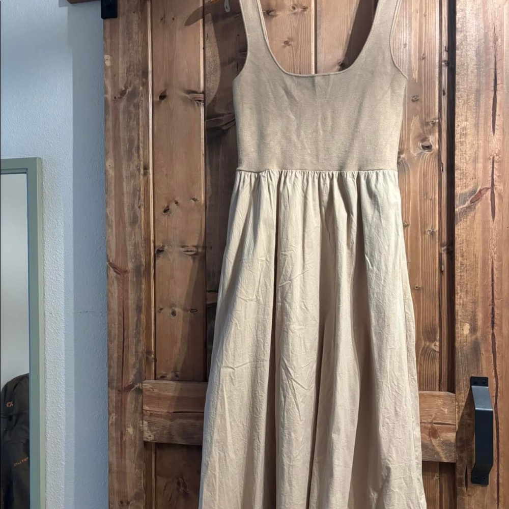 Neuflora 100% Cotton Tan Dress